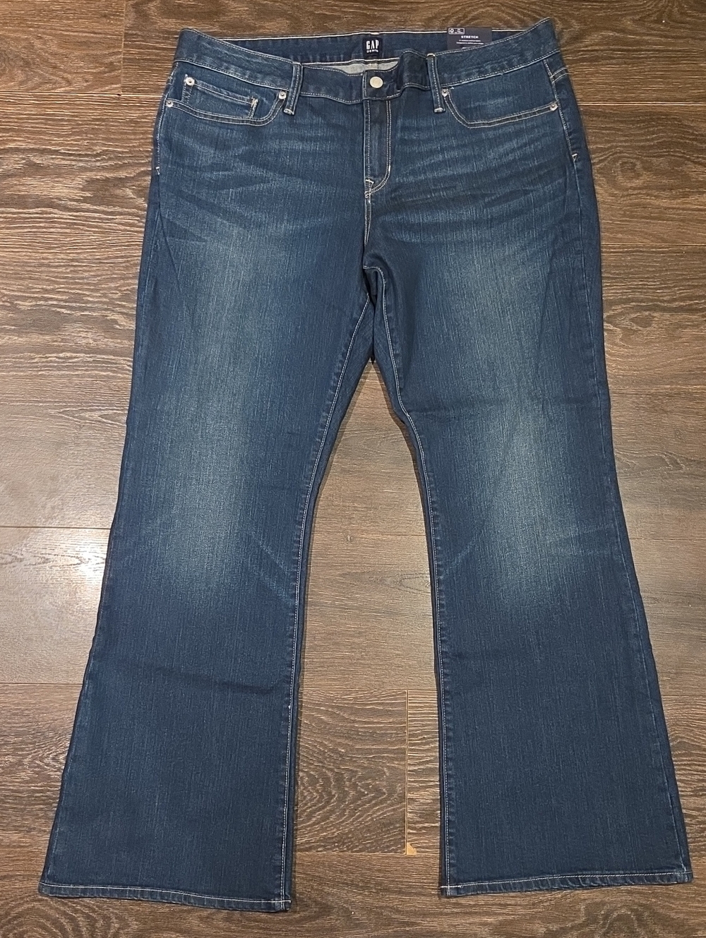❤️ NWT! GAP LONG & LEAN MID-RISE FLARE TROUSER JEANS, 18 (34)